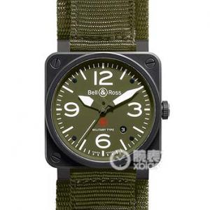 BR美軍指定軍表品牌,柏萊士AVIATION系列BR Military腕表，原裝自動機械機芯復刻，42毫米，男士，陶瓷殼，儀表方塊設計，內圓外方，硬漢選擇。