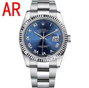 AR廠904精钢日誌型116234蓝罗腕表， 原裝3135自動機械表，藍色罗马字表面，最高版本