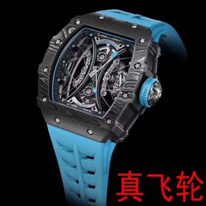 JB廠頂級RM裏查德米爾Richard Mille男士系列RM 53-01,全身碳釬維+真陀飛輪機心,藍色膠帶，達到真品609萬價格9成，超值，難得好貨