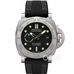 VS大廠之作沛納海SUBMERSIBLE 潛行系列PAM00984腕表,47mm磨砂表殼,原廠P9010機心,三明治熒光表面,密底防水無壓力,更亂真