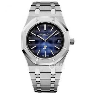 最新版頂級版39mm-AP愛彼皇家橡樹超薄系列15202IP,XF廠真品開模,外觀幾乎完全壹樣,藍色表面,9015進口機心,做工質素壹級