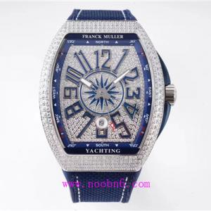 FM法穆蘭滿天星男表，法穆蘭MENS COLLECTION系列V 45 SC DT YACHTING腕錶，酒桶形精鋼錶殼，藍色錶盤，自動機械機芯，V3完美版本