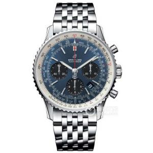 43mm-GF廠百年靈航空計時1系列AB0121211C1A1，藍色表面，7750計時機械機芯，全功能