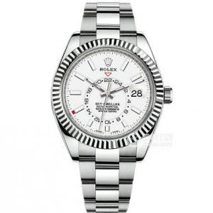 N廠勞力士天行者手錶,ROLEX縱航者型m326934腕錶,白色表面,三角外圈調節月份,日期和雙時區顯示,NOOB最高等級