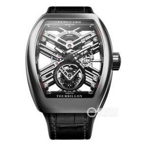 最高等級法穆蘭手錶VANGUARD SKELETON系列V45先鋒，復刻原裝FM2001-02真陀飛輪機心，鏤空設計結構同官方一樣，外觀亂真效果很逼真