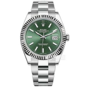 最高等級ROLEX勞力士日志型系列m126334-0027腕表，3235自動機心，太陽紋綠色表面，可配五珠帶，藍寶石鏡面，EW高端品質